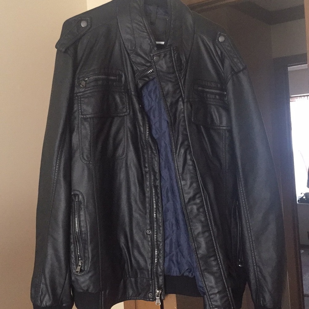 Men’s Calvin Klein faux leather jacket